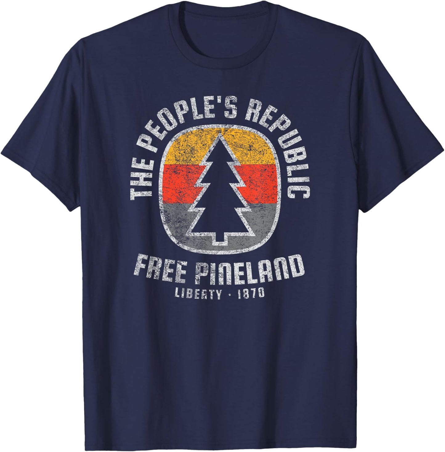 American Marauder: Free Pineland Camping Badge T-Shirt - T-Shirt | Navy