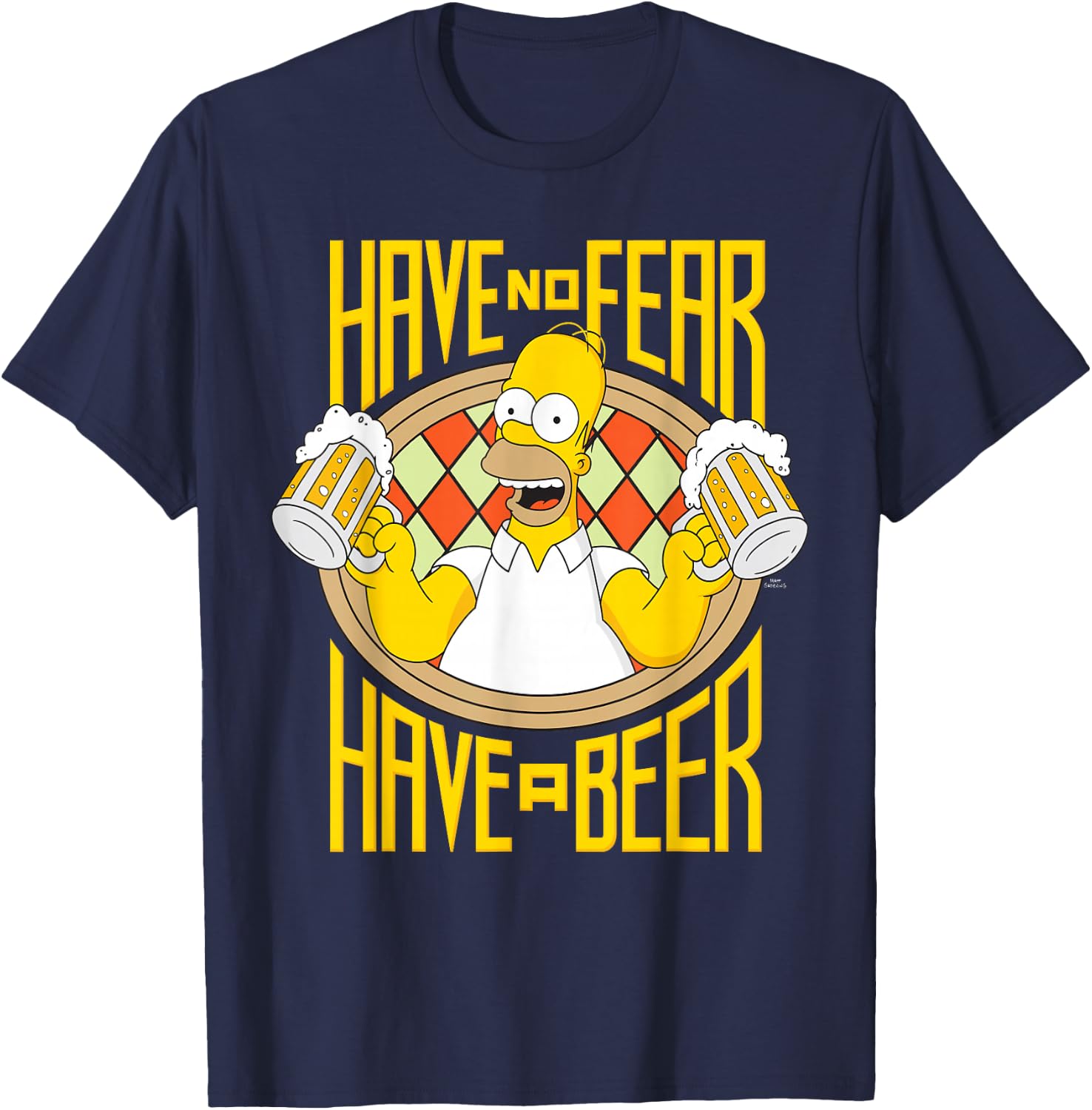 The Simpsons Homer Beer Fear Chill-Out Weekend Brewmaster T-Shirt - T-Shirt | Navy