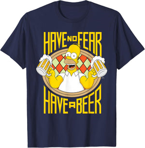 The Simpsons Homer Beer Fear Chill-Out Weekend Brewmaster T-Shirt - T-Shirt | Navy