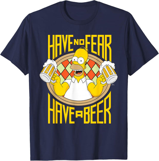 The Simpsons Homer Beer Fear Chill-Out Weekend Brewmaster T-Shirt - T-Shirt | Navy
