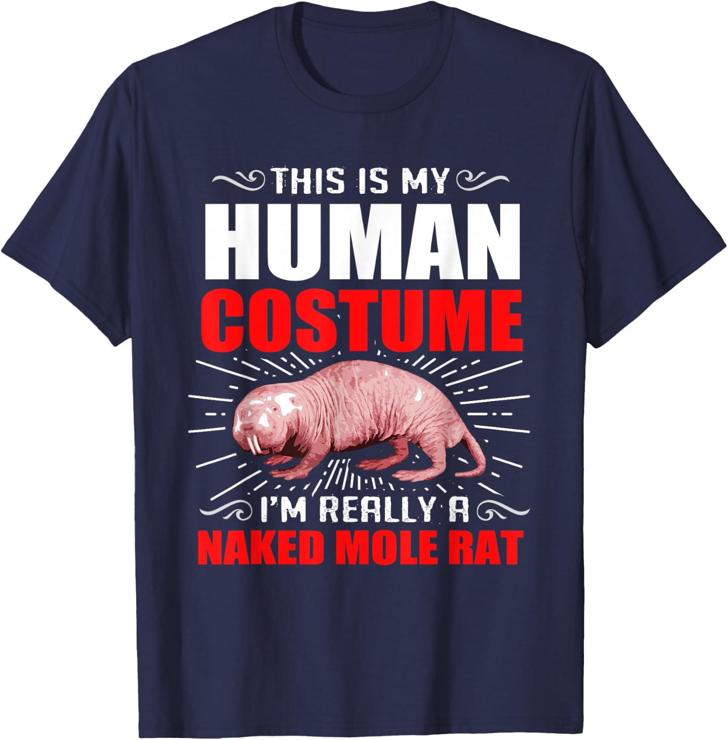 Naked Mole Rat T-Shirt - T-Shirt | Navy