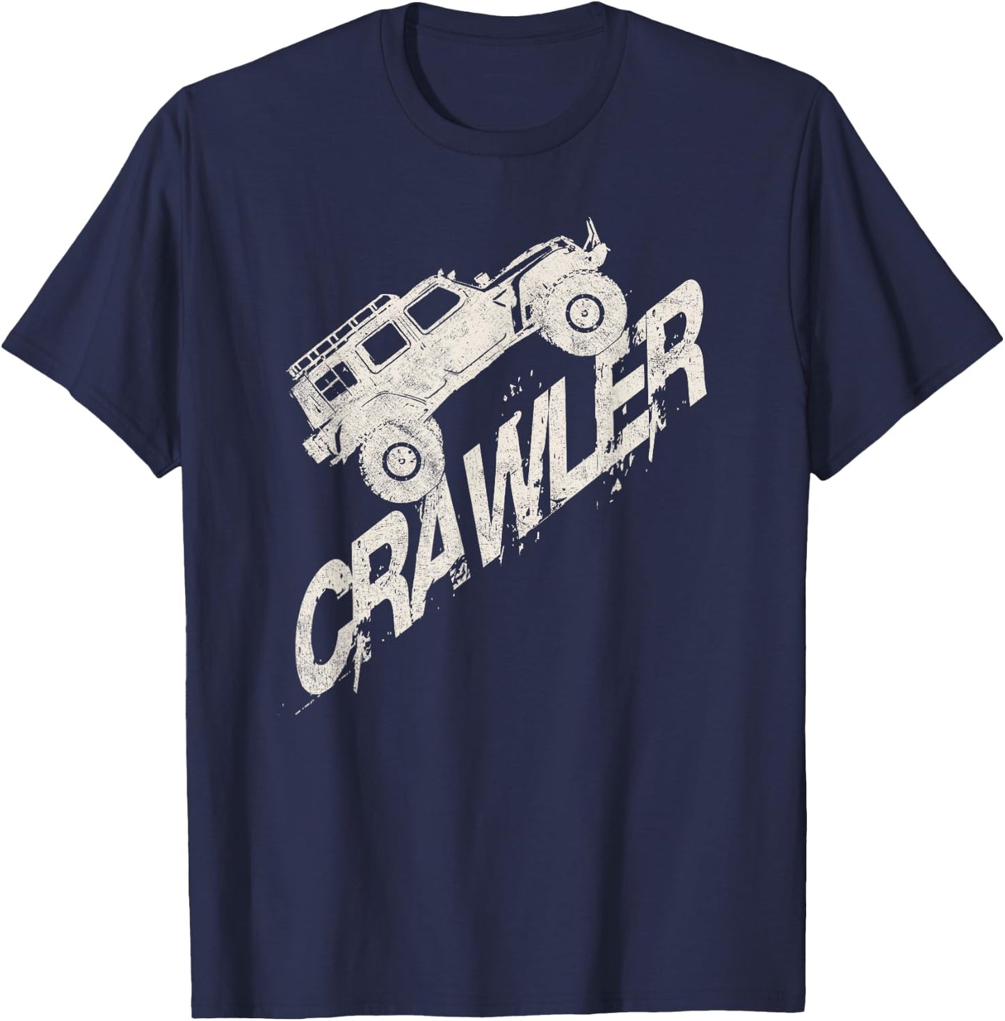 Crawler Rc Car Rock Scaler Scale Rc Offroad Truck Clawling T-Shirt - T-Shirt | Navy