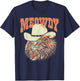 Southern Timbers Meowdy! Funny Country Music Cat Cowboy Hat Vintage Brown T-Shirt - T-Shirt | Navy