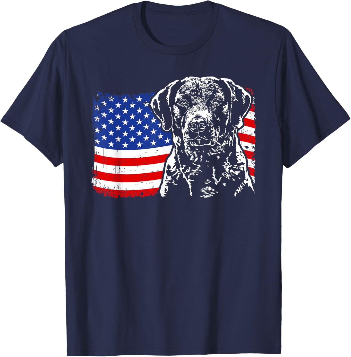 Proud Chesapeake Bay Retriever American Flag patriotic dog Kids Men T-Shirt - T-Shirt | Navy