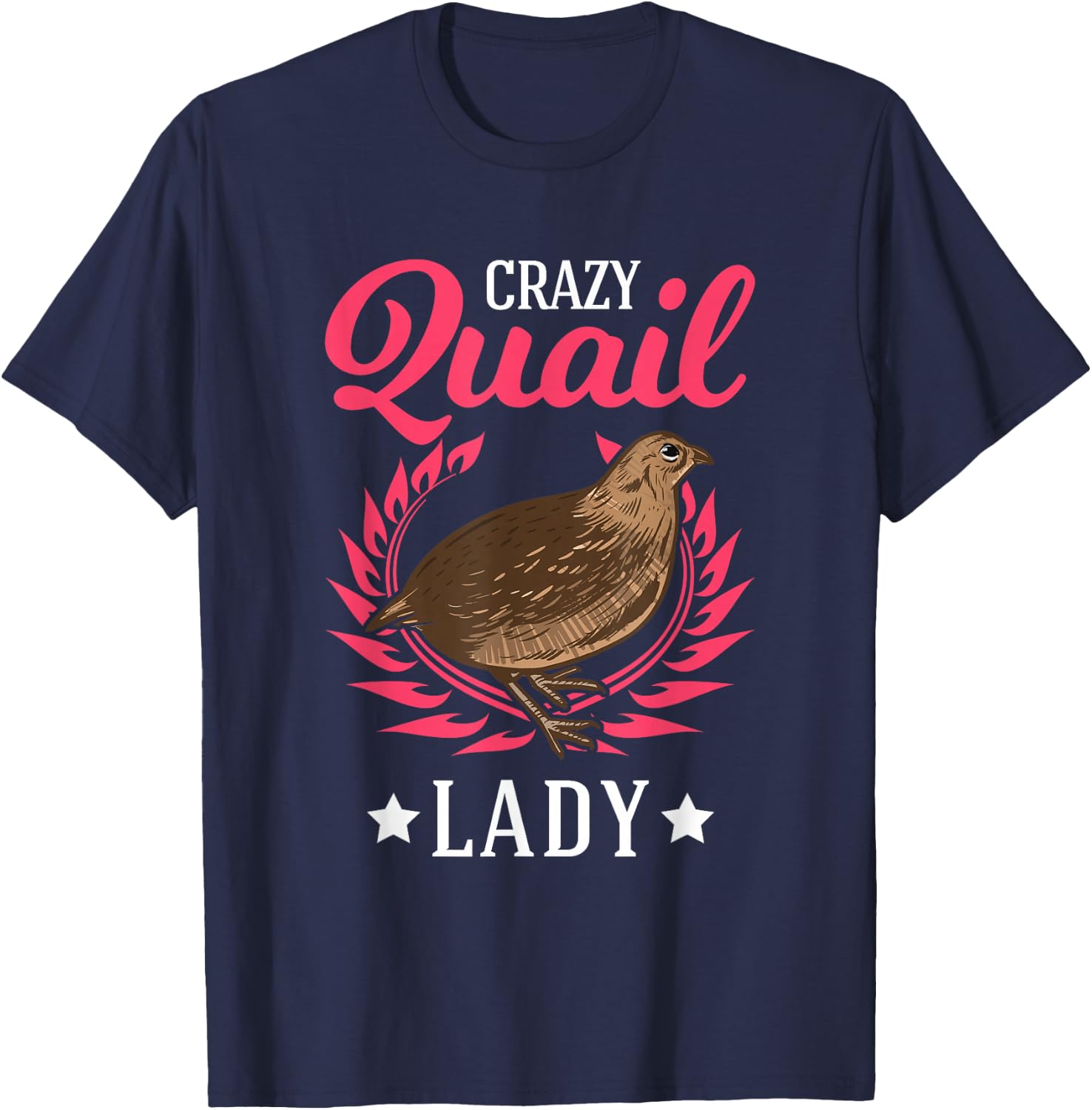 Quail Owner Clothes Crazy Quail Lady Women's Black Japanese Quail T-Shirt - T-Shirt | Navy