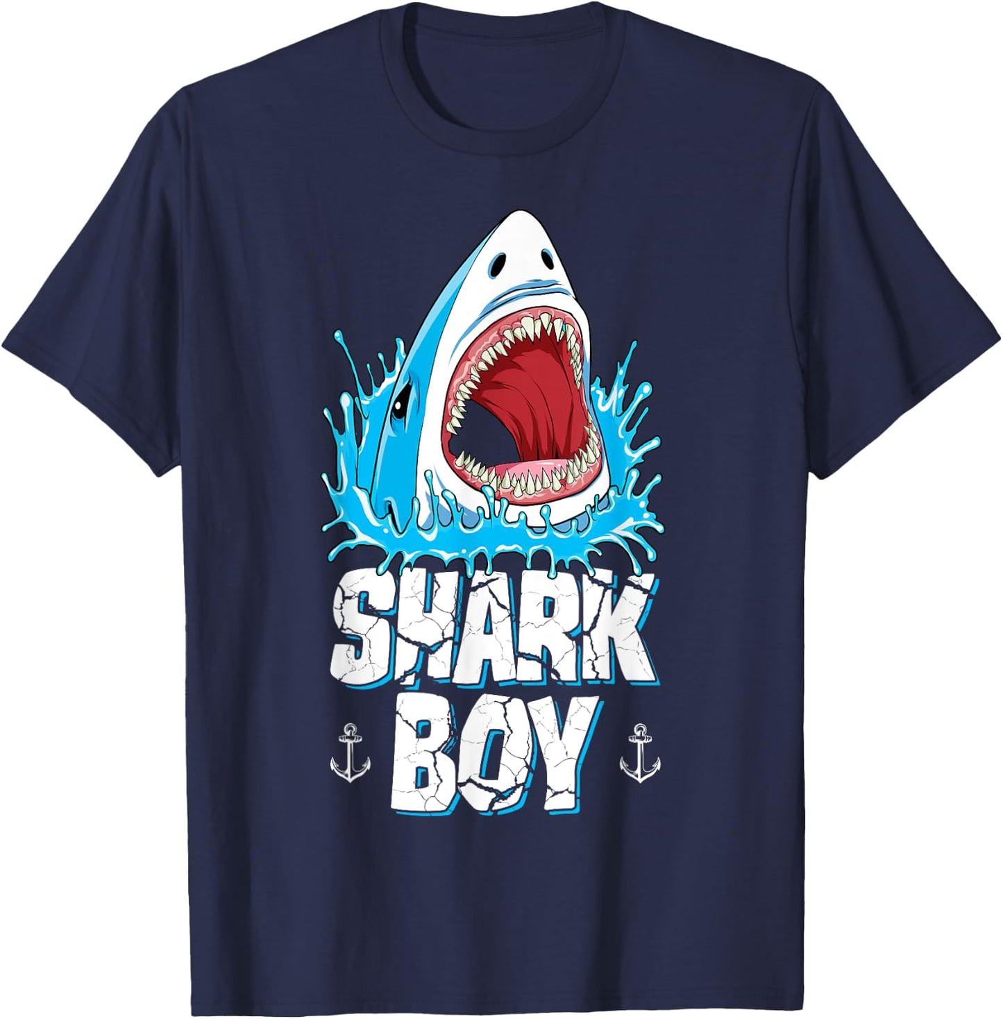 Shark Boy T Shirt Family Matching Men Boys Kids Jawsome Gift T-Shirt - T-Shirt | Navy