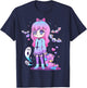 Pastel Goth Creepy Girl Teddy Bear Kawaii Emo Cute Nu Goth T-Shirt - T-Shirt | Navy