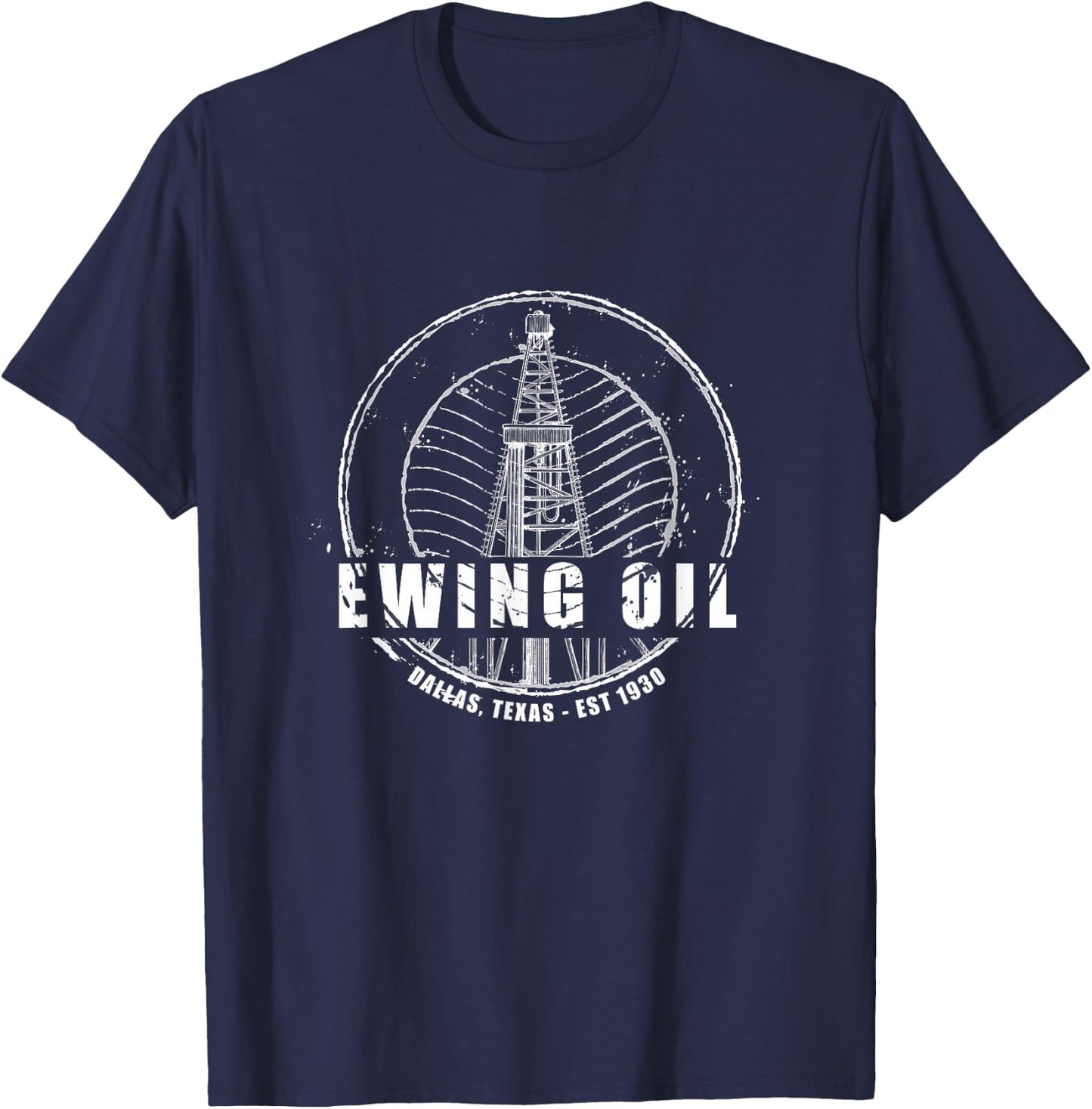 Dallas | Ewing Oil Company Classic 80's TV T-Shirt - T-Shirt | Navy