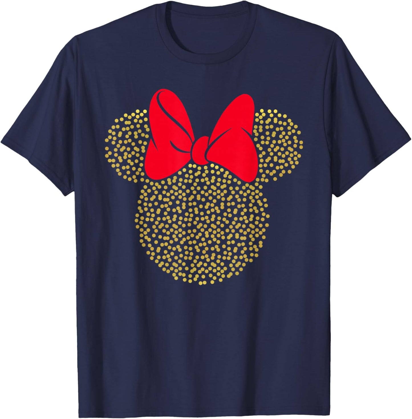 Disney Minnie Mouse Dotted Gold Icon Small T-Shirt - T-Shirt | Navy