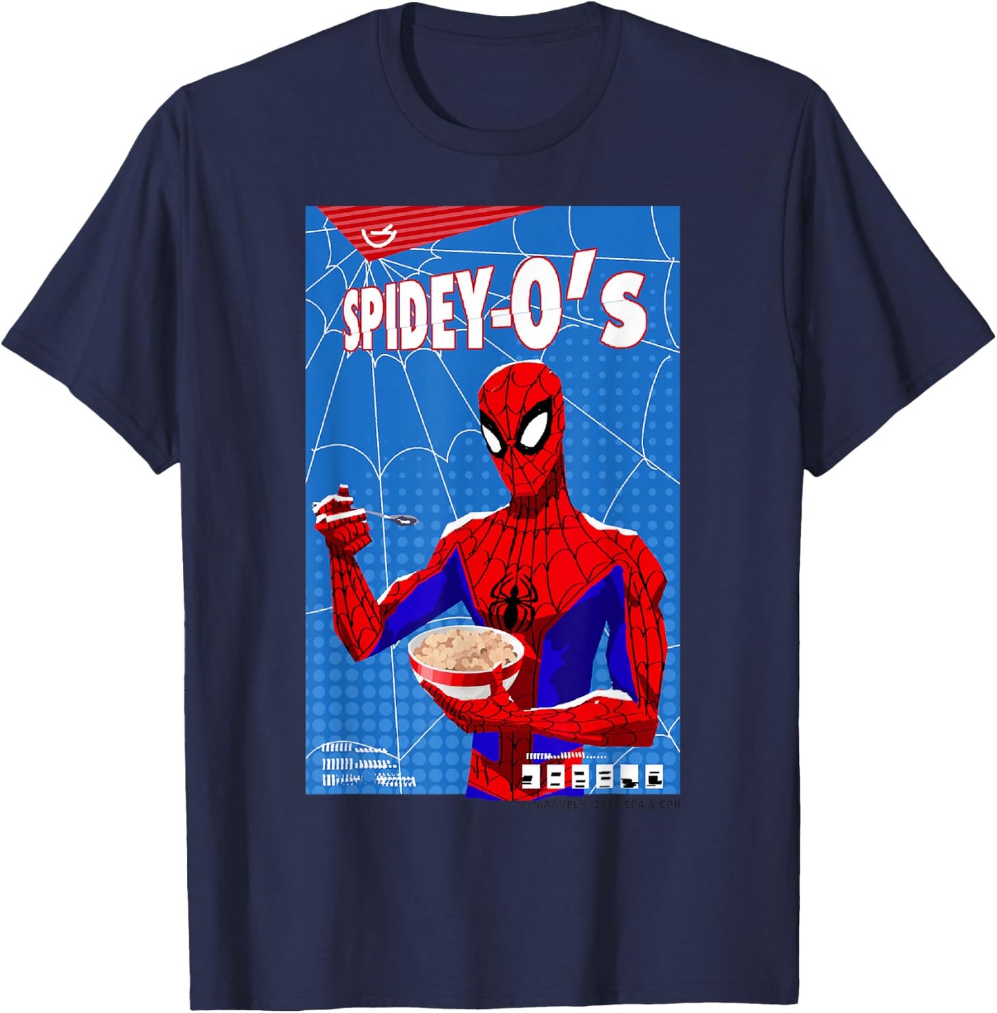 Marvel Spider-Man Spiderverse Spidey-O's Box Graphic T-Shirt - T-Shirt | Navy