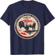 Creek Native American Indian Born Freedom Wild Buffalo T-Shirt - T-Shirt | Navy