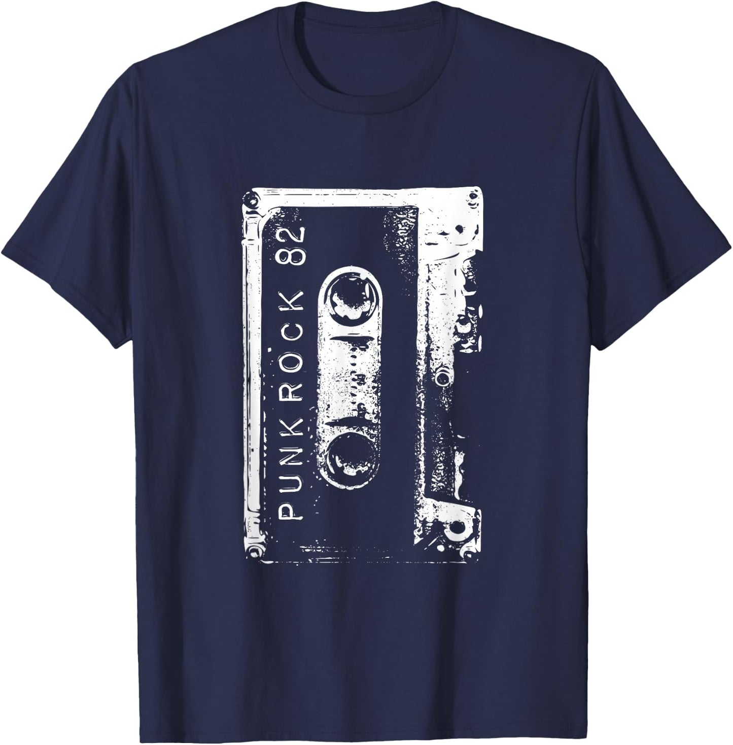 Punk Rock 80's Concert Mixtape Vintage T-Shirt - T-Shirt | Navy