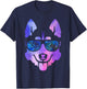 Galaxy Husky Dog Galaxy Space Dog Shirt Women Girls Kids T-Shirt - T-Shirt | Navy