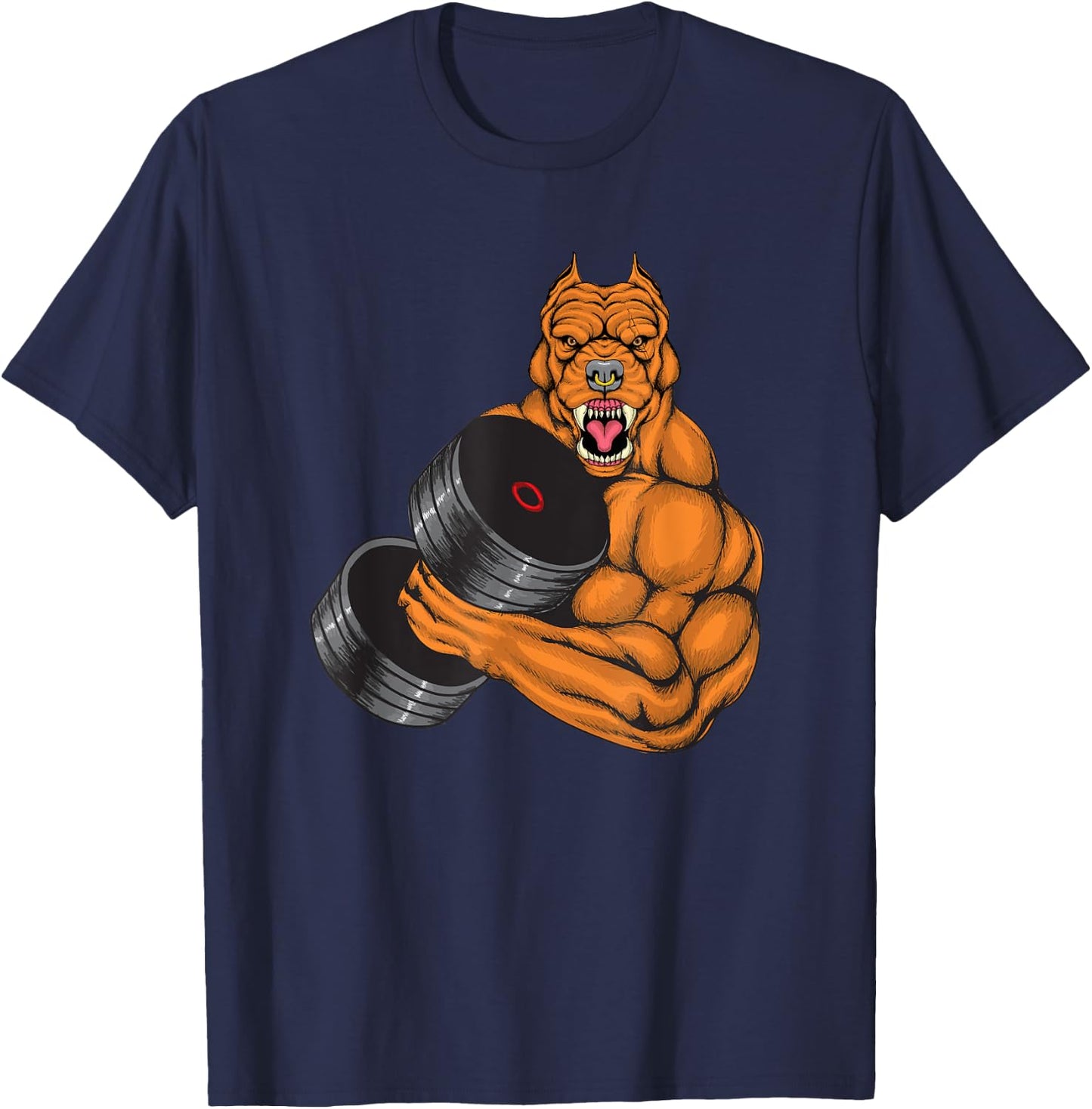 Pit Bull Gym Fitness - Weightlifting Deadlift Bodybuilding T-Shirt - T-Shirt | Navy