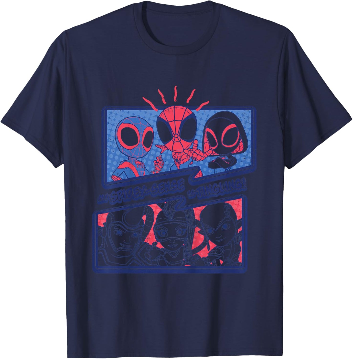 Kids Marvel Spidey and His Amazing Friends Spidey-Sense Tingling T-Shirt - T-Shirt | Navy