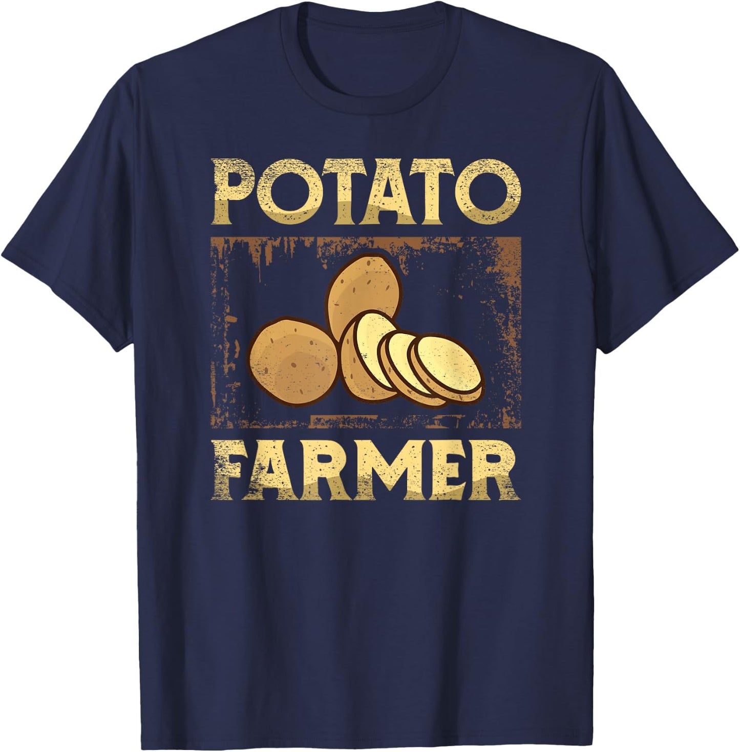 Potato Farmer for a Potato Lovers French Fries Potatoes T-Shirt - T-Shirt | Navy
