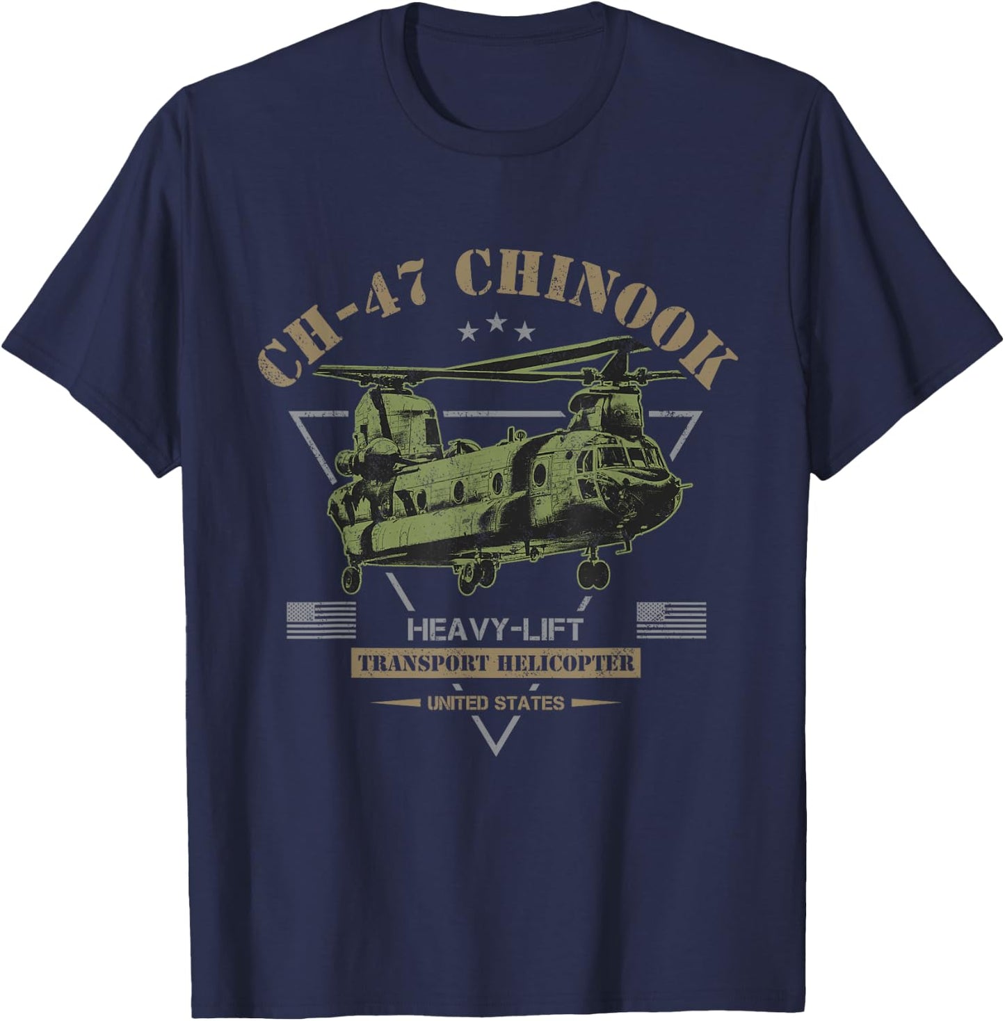 CH-47 Chinook Helicopter T-Shirt - T-Shirt | Navy