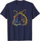 Colourful Rabbit Lion Head Rabbit T-Shirt - T-Shirt | Navy