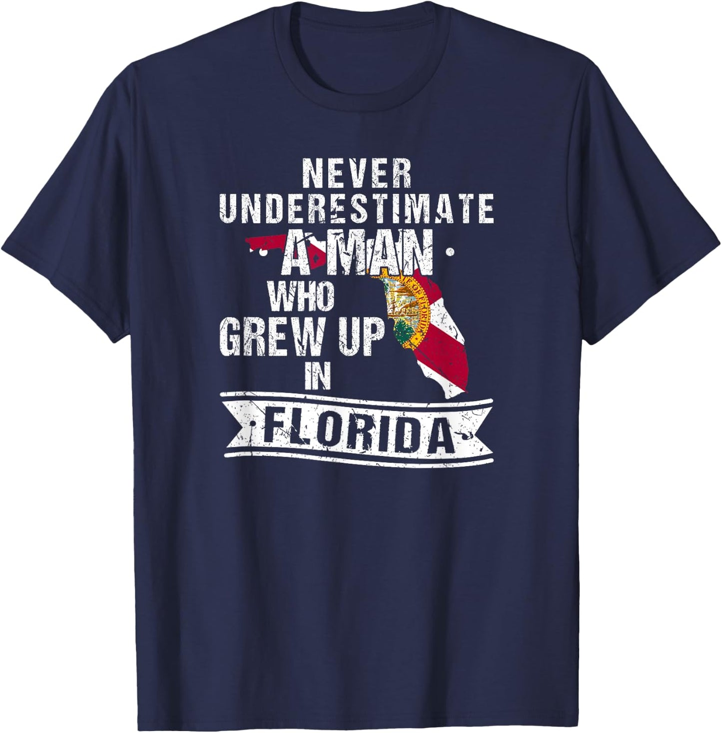Flo Grown Design Native Florida T-Shirt - T-Shirt | Navy