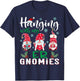 Hanging With My ER Gnomies Nurse Christmas Santa Hat T-Shirt - T-Shirt | Navy