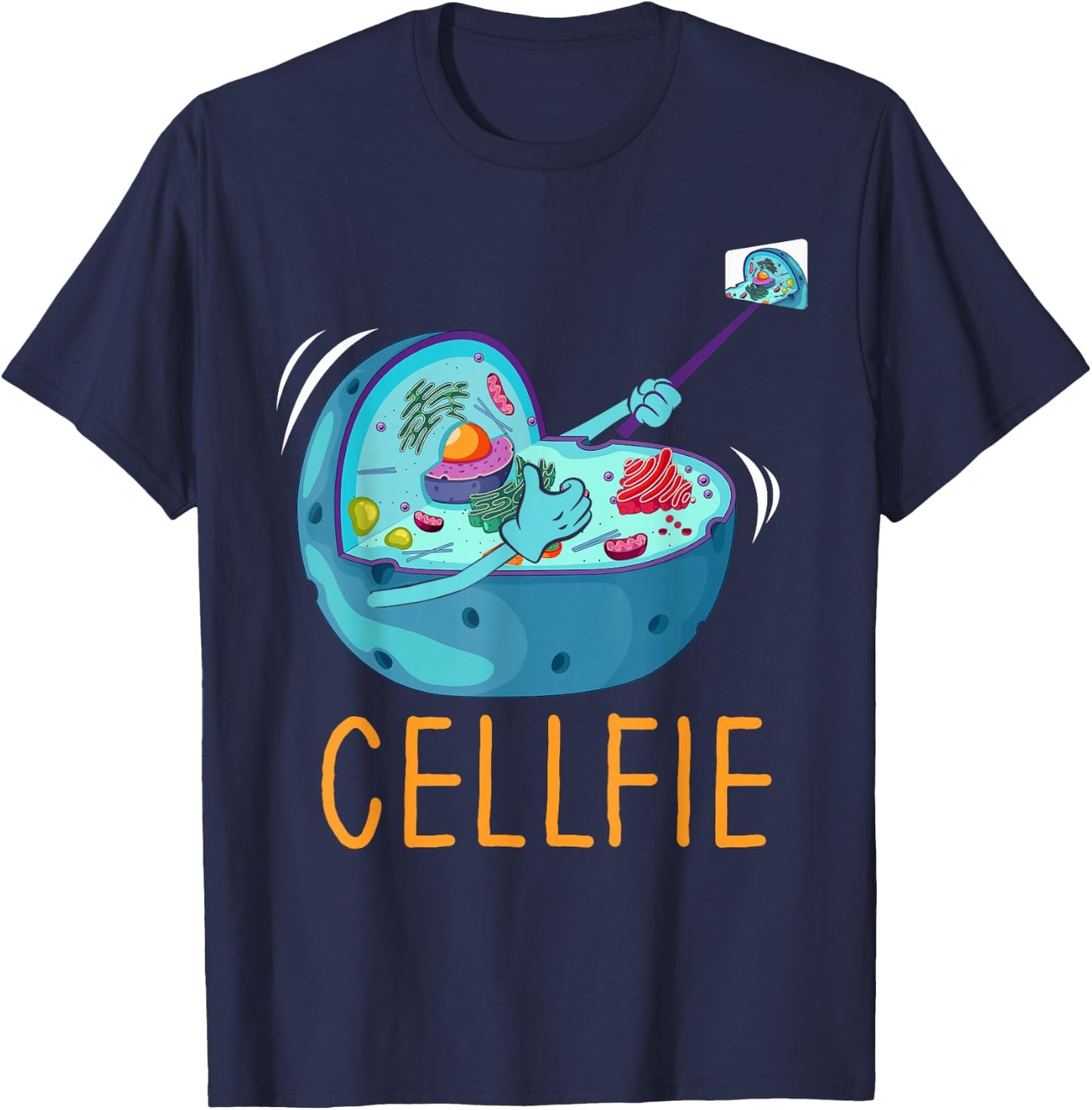 Cellfie Microbiology Microbiologist Biology Science Lover T-Shirt - T-Shirt | Navy
