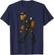 Bigfoot Security Guard Patrol Funny Sasquatch Lover Watching T-Shirt - T-Shirt | Navy
