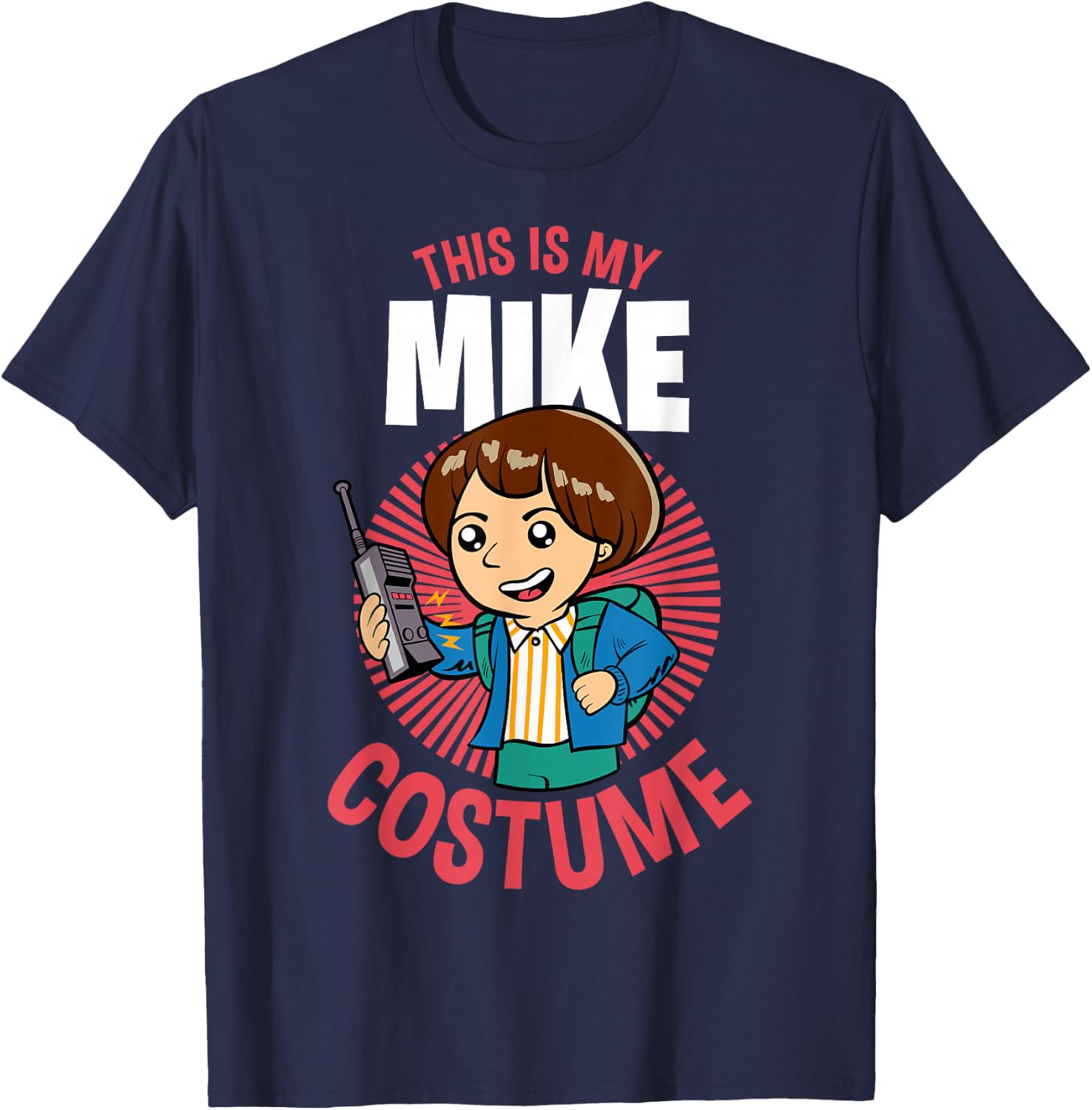 Stranger Things Halloween This Is My Mike Costume T-Shirt - T-Shirt | Navy