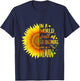 In A World Full Of Grandmas Be A Memaw Sunflower T-Shirt - T-Shirt | Navy