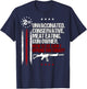 Unvaccinated Conservative Meat Eating Gun Owner | ON BACK T-Shirt - T-Shirt | Navy