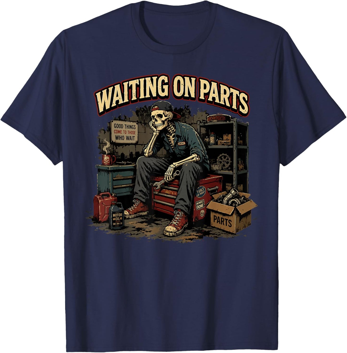 Car Technician Men Auto Repair Mechanic T-Shirt - T-Shirt | Navy