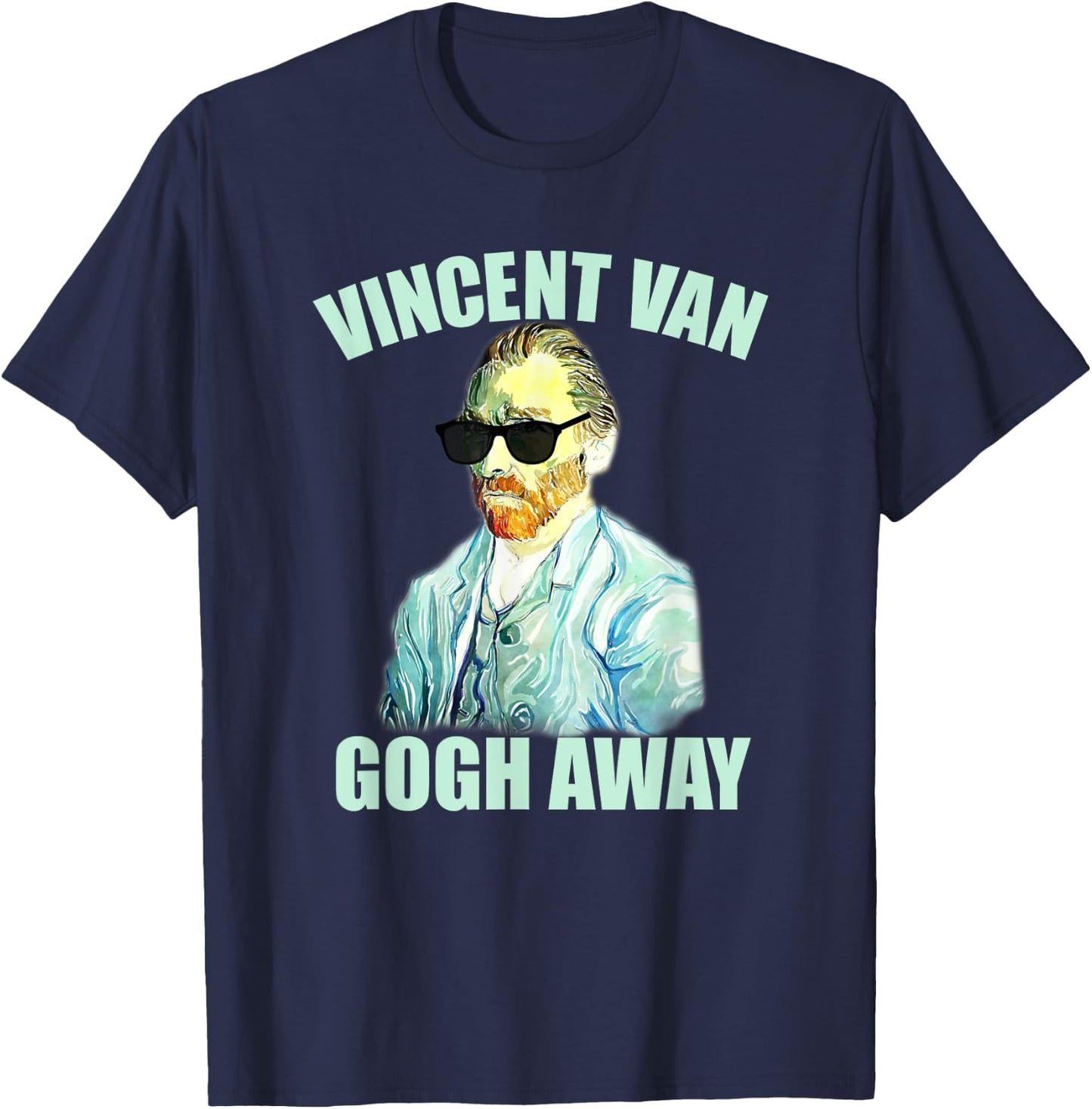 Van Gogh Shirt Vincent Van Gogh Away T Shirt Art Print T-Shirt - T-Shirt | Navy