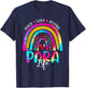 Funny Para Life Teacher Rainbow Tie Dye First Day Of School Men Women T-Shirt - T-Shirt | Navy