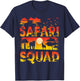 Safari Squad Zoo African Animals T-Shirt - T-Shirt | Navy
