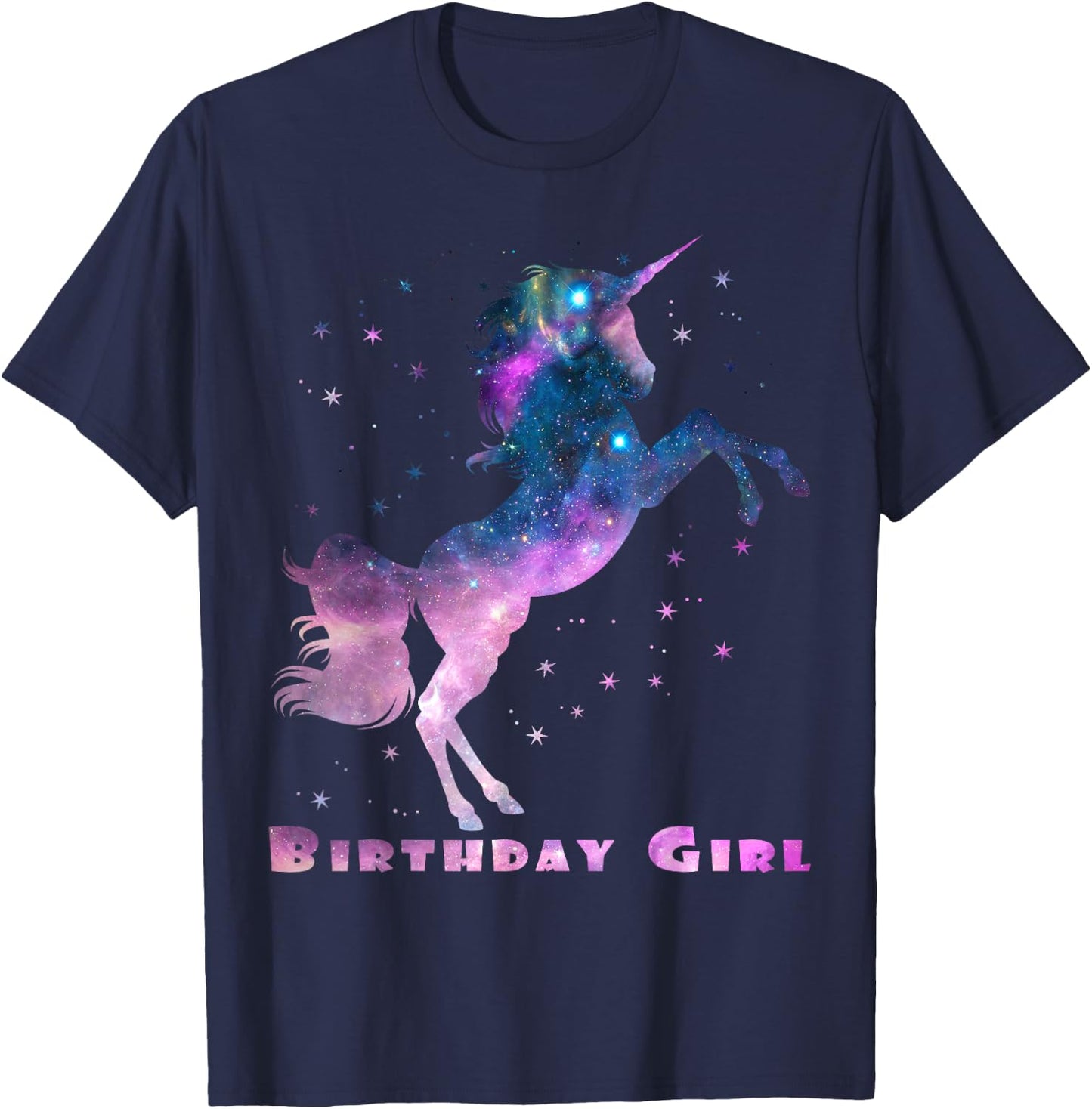 Space Unicorn Birthday Girl Galaxy Unicorn Cute Teens Kids T-Shirt - T-Shirt | Navy