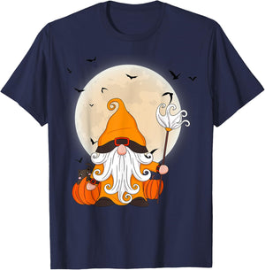 halloween cat gnome cute Gnome Halloween Costume Pumpkin Men Women Kids T-Shirt - T-Shirt | Navy