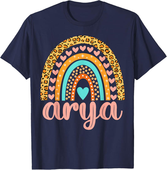 Arya Arya Name Birthday Shirt Gift T-Shirt - T-Shirt | Navy