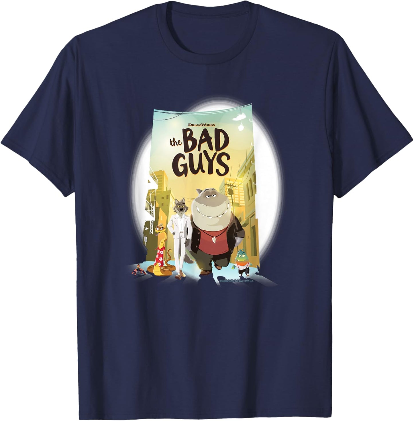 The Bad Guys Group Movie Poster T-Shirt - T-Shirt | Navy