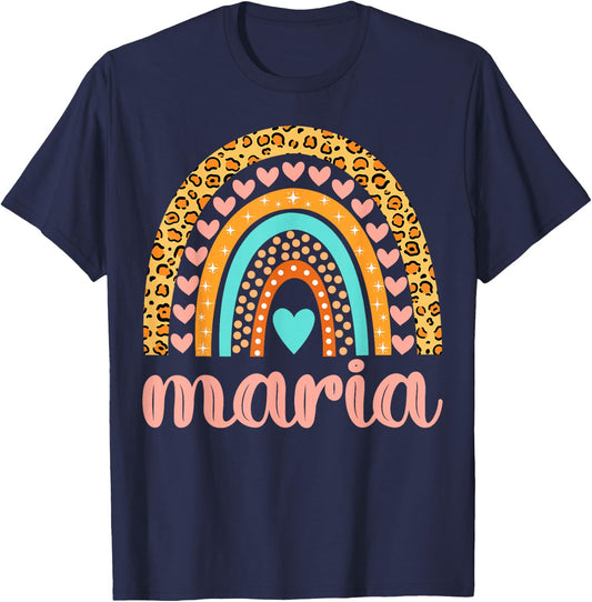 Maria Maria Name Birthday Shirt Gift T-Shirt - T-Shirt | Navy