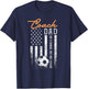 Soccer Coach Dad Like A Normal Dad Only Cooler USA Flag T-Shirt - T-Shirt | Navy