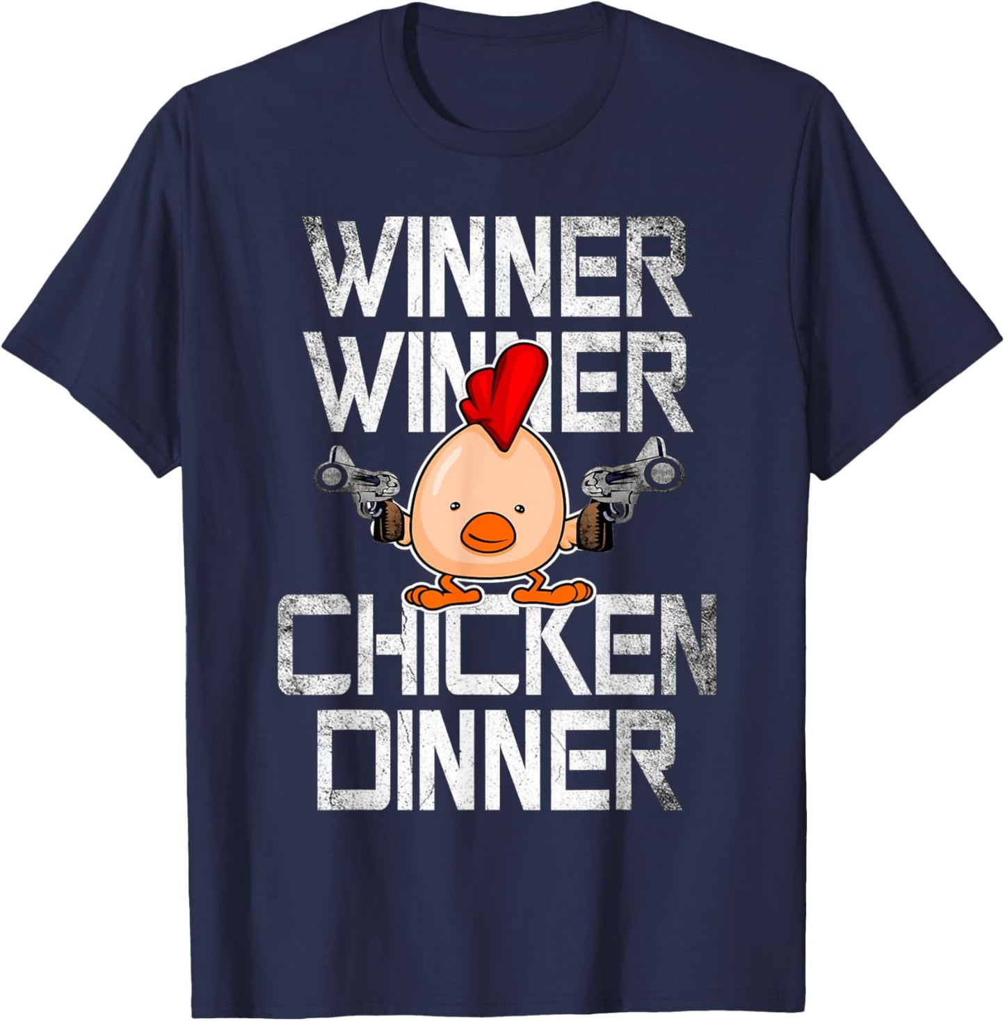 Funny Gaming I Winner Chicken Dinner - Celebration Gift T-Shirt - T-Shirt | Navy