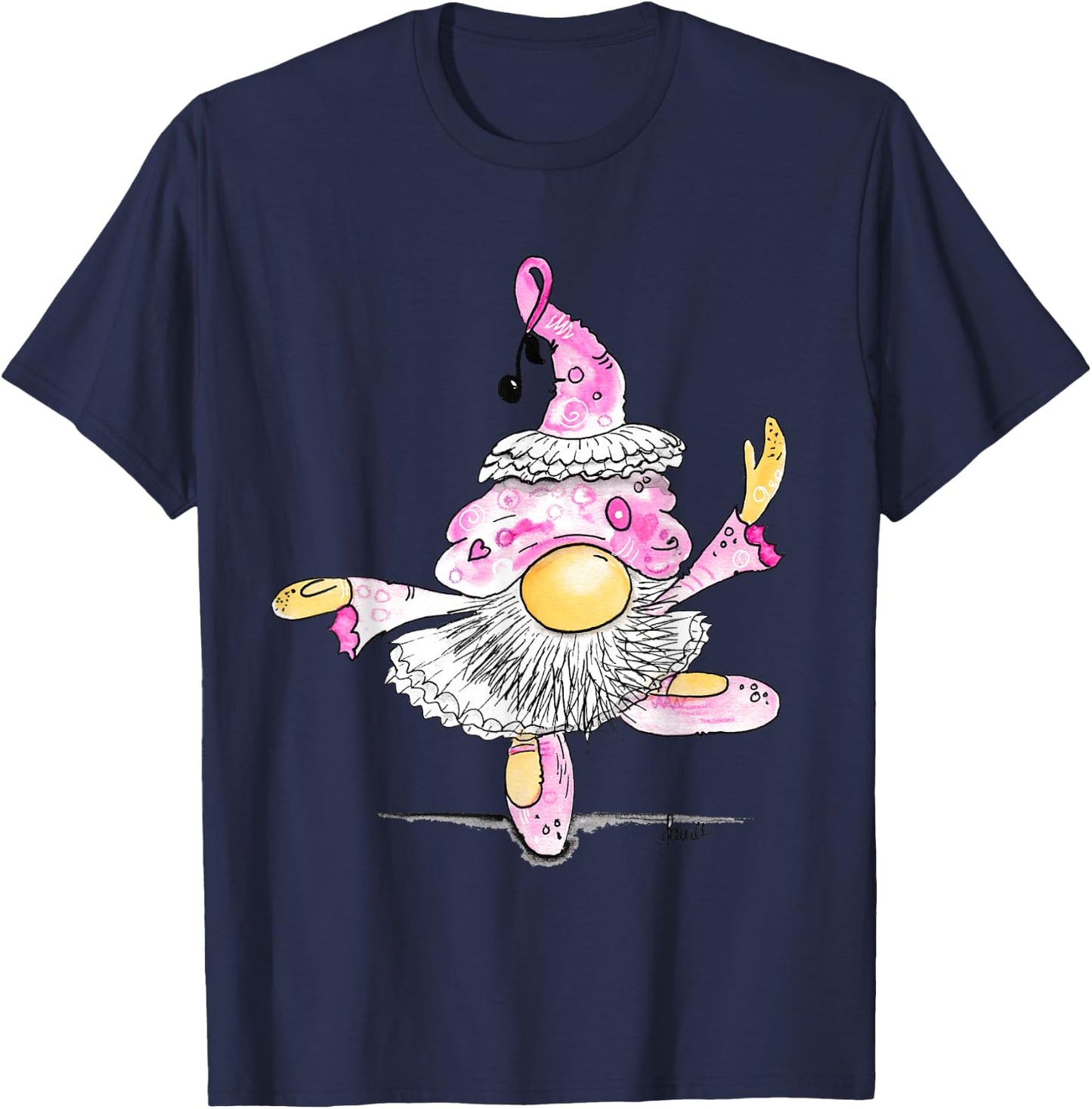 Ballet gnome - the gnome as a ballerina dances ballet T-Shirt - T-Shirt | Navy