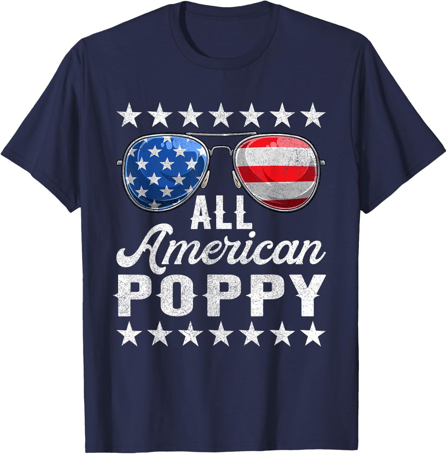 All American Poppy Shirt, 4th Of July Matching Outfit Family T-Shirt - T-Shirt | Navy