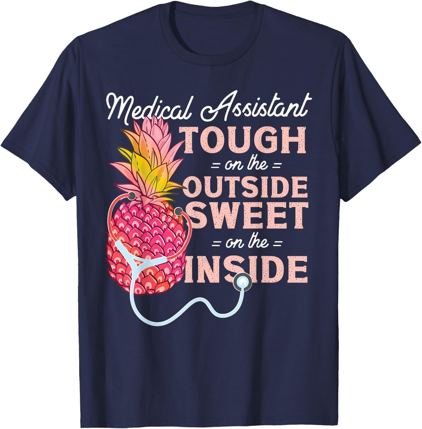 Certified Medical Assistant Pineapple CMA T-Shirt - T-Shirt | Navy
