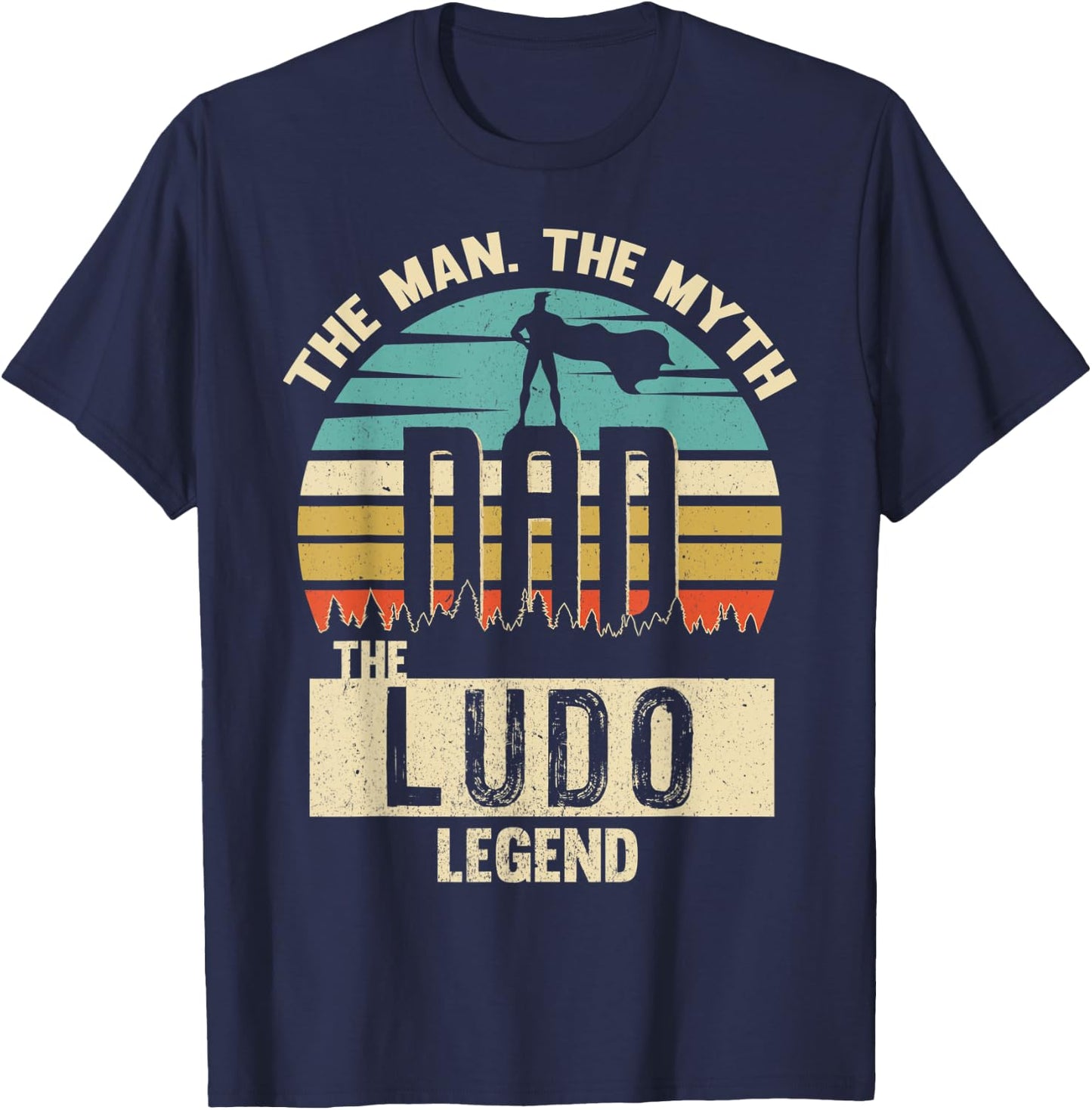 Man Myth Legend Dad Ludo T-Shirt - T-Shirt | Navy