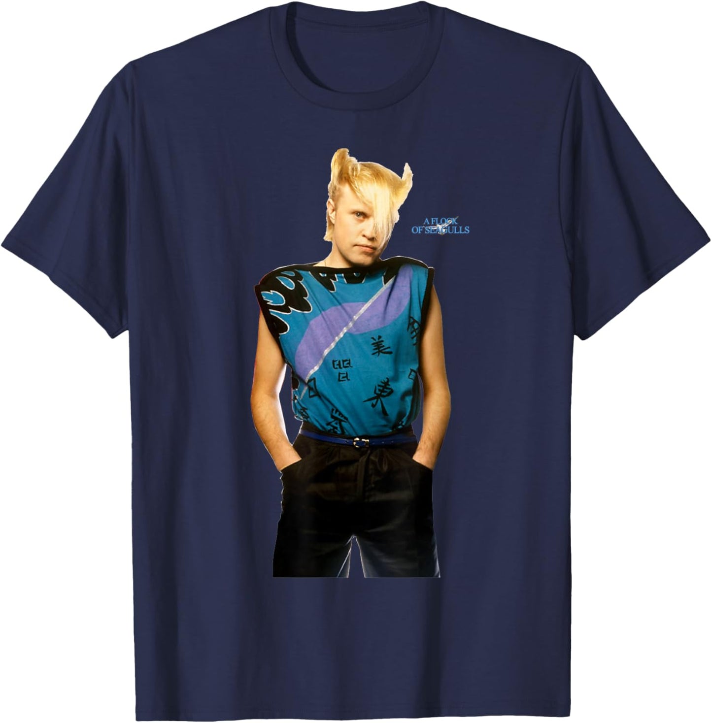 A Flock of Seagulls - Mike Score T-Shirt - T-Shirt | Navy