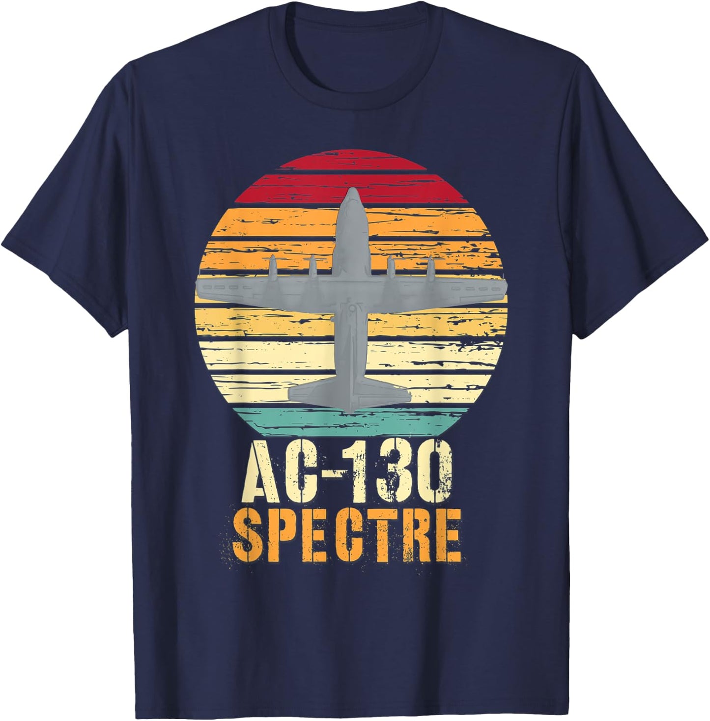 Vintage AC-130 Spectre Gunship Military Shirt T-Shirt - T-Shirt | Navy