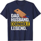 Dad Husband Cornhole Legend Daddy Corn Hole Grandpa Cornhole T-Shirt - T-Shirt | Navy