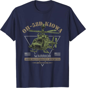 OH-58D Kiowa Warrior Helicopter T-Shirt - T-Shirt | Navy
