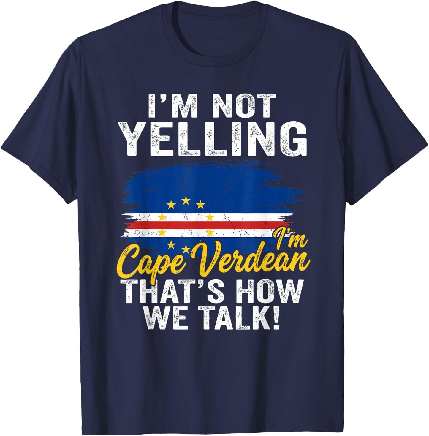 Cape Verdean Flag Funny Pride Humor T-Shirt - T-Shirt | Navy