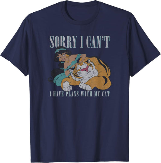 Disney Aladdin Jasmine and Rajah Sassy Quote T-Shirt - T-Shirt | Navy